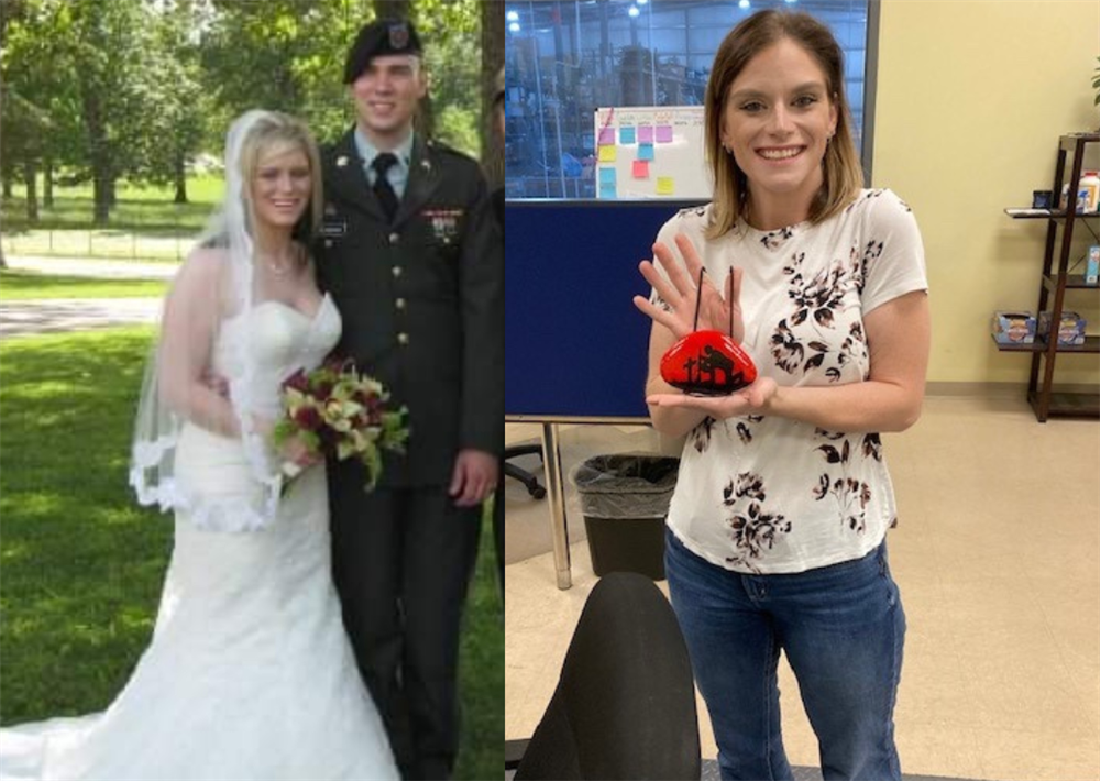HR Coordinator Loren Bowman with her husband, Korey, a Former Specialist with the National Guard.
